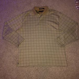 Tommy Hilfiger tan plaid long sleeved shirt